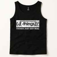 Funny Math Teacher Things Just Got Real Mathematics Nerd Tank Top