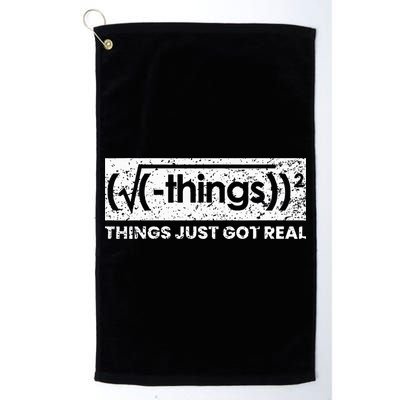 Funny Math Teacher Things Just Got Real Mathematics Nerd Golf Towel