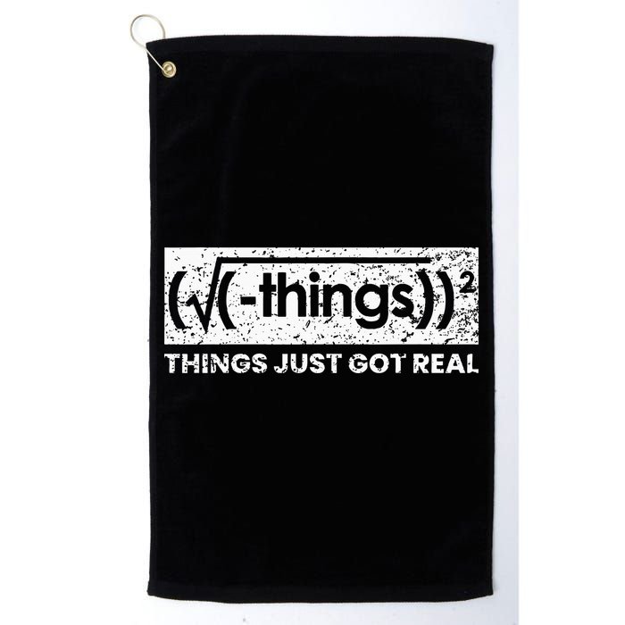Funny Math Teacher Things Just Got Real Mathematics Nerd Golf Towel