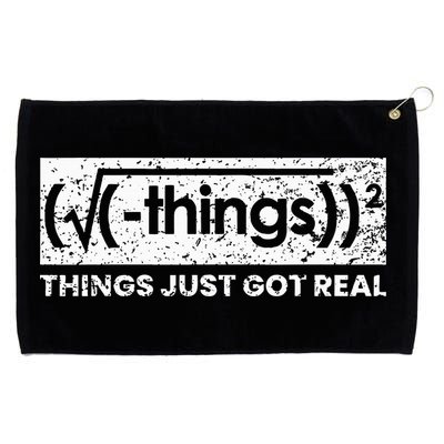 Funny Math Teacher Things Just Got Real Mathematics Nerd Grommeted Golf Towel