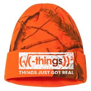 Funny Math Teacher Things Just Got Real Mathematics Nerd Kati Licensed 12" Camo Beanie