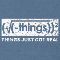 Funny Math Teacher Things Just Got Real Mathematics Nerd Garment-Dyed Sweatshirt