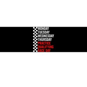 Funny Monday Tuesday Thursday Practice Qualifying Race Day Bumper Sticker