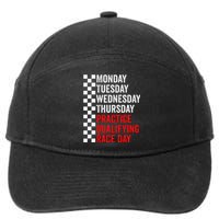 Funny Monday Tuesday Thursday Practice Qualifying Race Day 7-Panel Snapback Hat