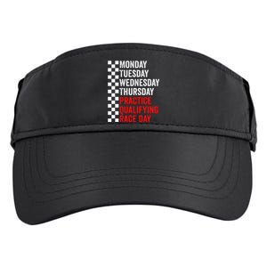 Funny Monday Tuesday Thursday Practice Qualifying Race Day Adult Drive Performance Visor