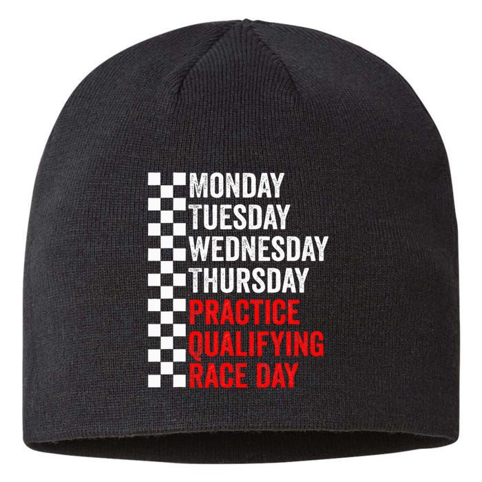 Funny Monday Tuesday Thursday Practice Qualifying Race Day Sustainable Beanie