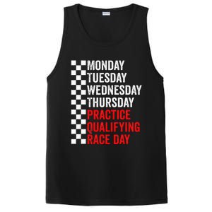 Funny Monday Tuesday Thursday Practice Qualifying Race Day PosiCharge Competitor Tank