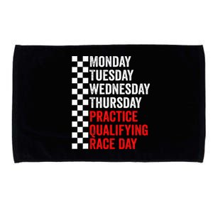 Funny Monday Tuesday Thursday Practice Qualifying Race Day Microfiber Hand Towel