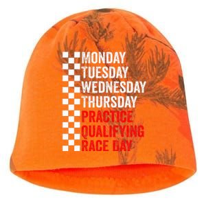 Funny Monday Tuesday Thursday Practice Qualifying Race Day Kati - Camo Knit Beanie