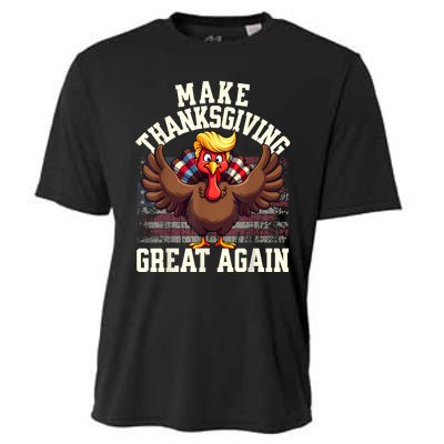 Funny Make Thanksgiving Great Again Turkey Cooling Performance Crew T-Shirt