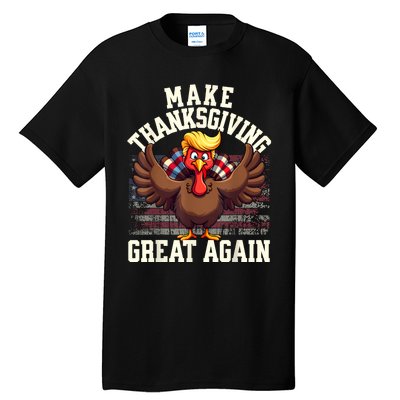 Funny Make Thanksgiving Great Again Turkey Tall T-Shirt