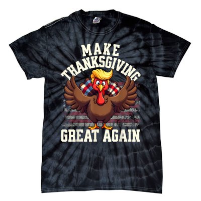 Funny Make Thanksgiving Great Again Turkey Tie-Dye T-Shirt