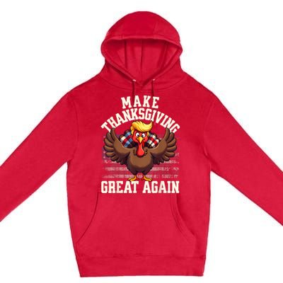 Funny Make Thanksgiving Great Again Turkey Premium Pullover Hoodie