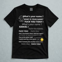 Funny Meme Tony And Ezekiel Hey Whats Your Name T-Shirt