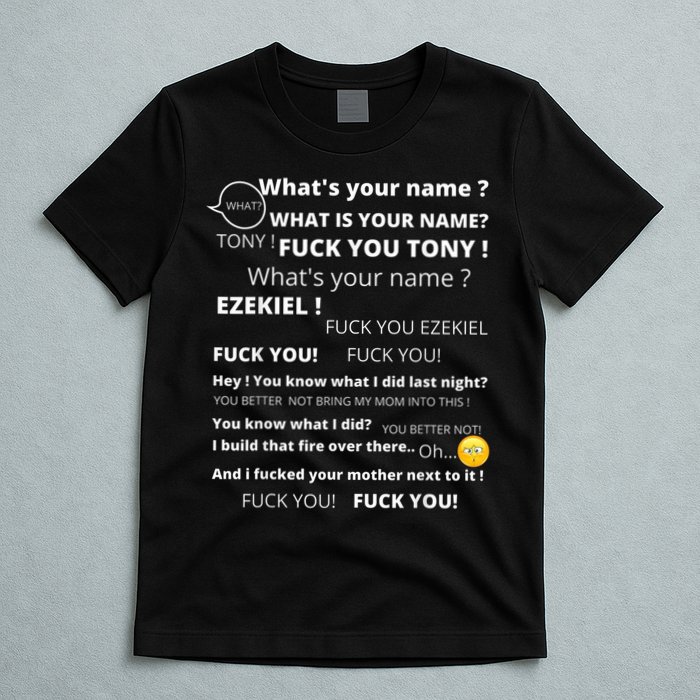 Funny Meme Tony And Ezekiel Hey Whats Your Name T-Shirt