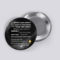 Funny Meme Tony And Ezekiel Hey Whats Your Name Button