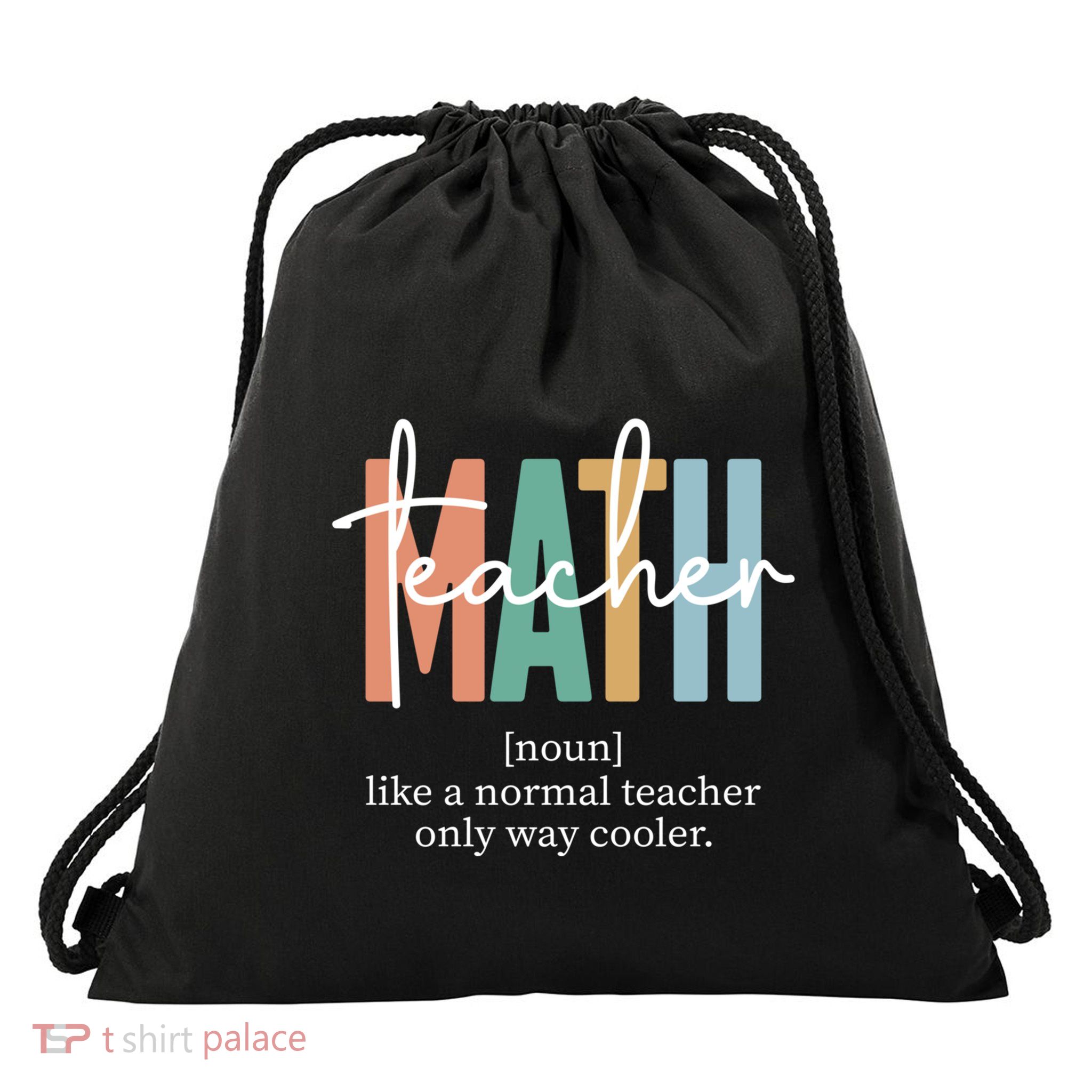 Funny Math Teacher Definition And Gift Drawstring Bag