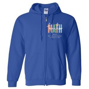 Funny Math Teacher Definition And Gift Full Zip Hoodie