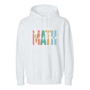 Funny Math Teacher Definition And Gift Garment-Dyed Fleece Hoodie