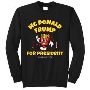 Funny Mcdonald Trump For President 2024 French Fries Gift Sweatshirt