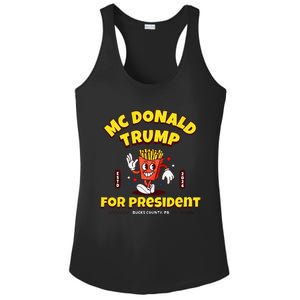 Funny Mcdonald Trump For President 2024 French Fries Gift Ladies PosiCharge Competitor Racerback Tank