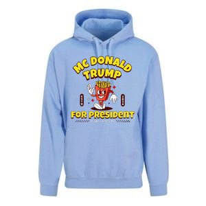 Funny Mcdonald Trump For President 2024 French Fries Gift Unisex Surf Hoodie