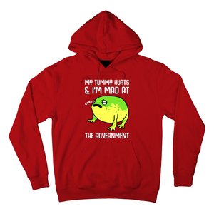 Funny My Tummy Hurts And Im Mad At The Government Frog Hoodie