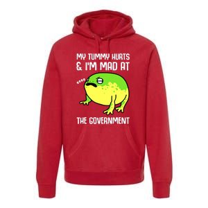 Funny My Tummy Hurts And Im Mad At The Government Frog Premium Hoodie