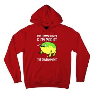 Funny My Tummy Hurts And Im Mad At The Government Frog Tall Hoodie