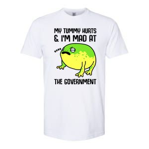 Funny My Tummy Hurts And Im Mad At The Government Frog Softstyle CVC T-Shirt