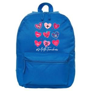 Funny Math Teacher Valentine's Day Pi Math Lover Outfits Gift 16 in Basic Backpack