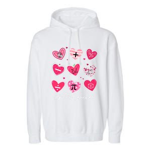 Funny Math Teacher Valentine's Day Pi Math Lover Outfits Gift Garment-Dyed Fleece Hoodie