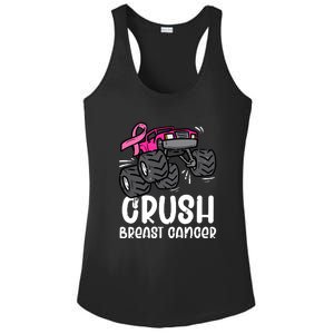 Funny Monster Truck Pink Breast Cancer Awareness Gift Ladies PosiCharge Competitor Racerback Tank