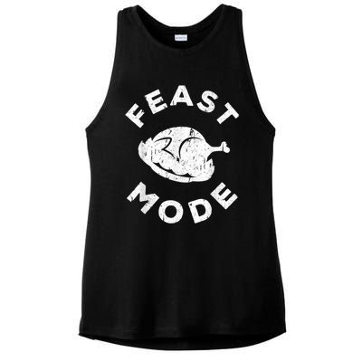 Feast Mode Thanksgiving Day Ladies PosiCharge Tri-Blend Wicking Tank