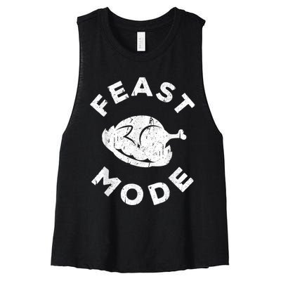 Feast Mode Thanksgiving Day Women's Racerback Cropped Tank