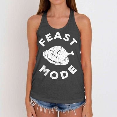 Feast Mode Thanksgiving Day Women's Knotted Racerback Tank