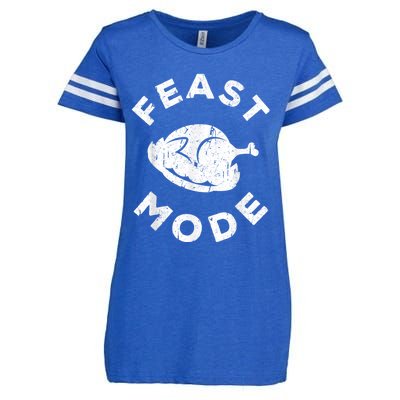 Feast Mode Thanksgiving Day Enza Ladies Jersey Football T-Shirt