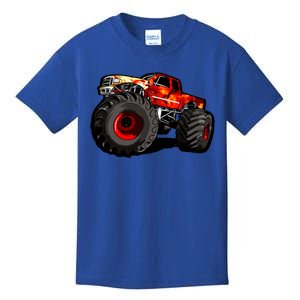 Fire Monster Truck For Trucker And Big Boys Funny Gift Kids T-Shirt