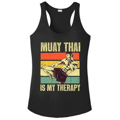 Funny Muay Thai For Men Women Kids Muay Thai Boxing Ladies PosiCharge Competitor Racerback Tank