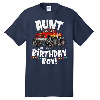 Funny Monster Truck Aunt Of The Birthday Gift Tall T-Shirt