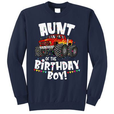 Funny Monster Truck Aunt Of The Birthday Gift Tall Sweatshirt