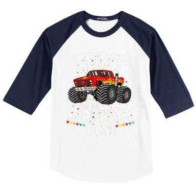 Funny Monster Truck Aunt Of The Birthday Gift Baseball Sleeve Shirt