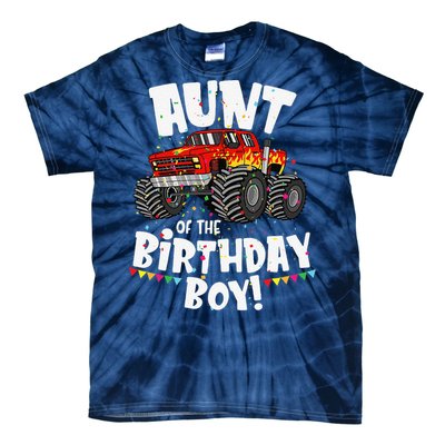 Funny Monster Truck Aunt Of The Birthday Gift Tie-Dye T-Shirt