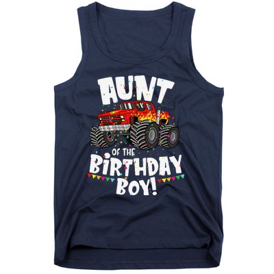 Funny Monster Truck Aunt Of The Birthday Gift Tank Top