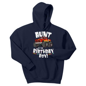 Funny Monster Truck Aunt Of The Birthday Gift Kids Hoodie