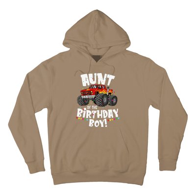 Funny Monster Truck Aunt Of The Birthday Gift Hoodie