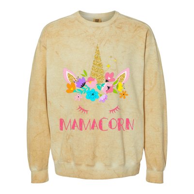 Funny Mamacorn Unicorn Costume Mom Mother's Day Colorblast Crewneck Sweatshirt