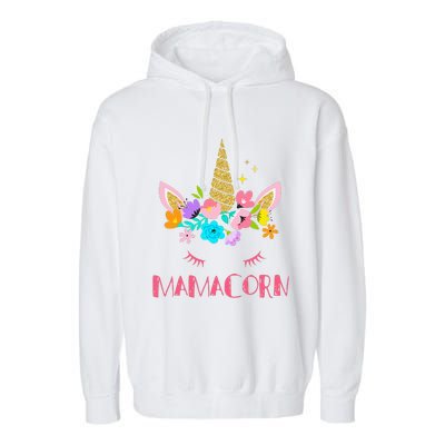 Funny Mamacorn Unicorn Costume Mom Mother's Day Garment-Dyed Fleece Hoodie