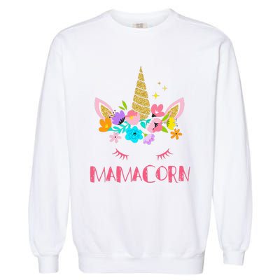 Funny Mamacorn Unicorn Costume Mom Mother's Day Garment-Dyed Sweatshirt