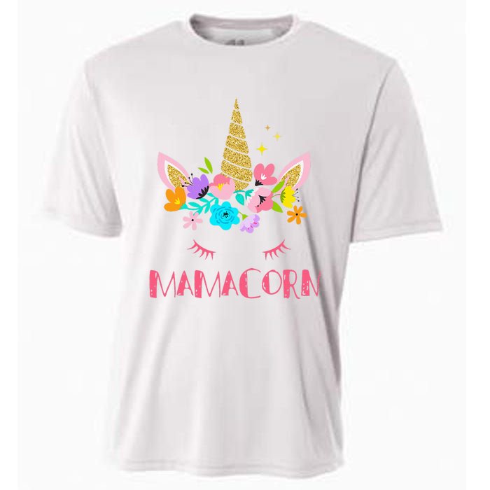 Funny Mamacorn Unicorn Costume Mom Mother's Day Cooling Performance Crew T-Shirt